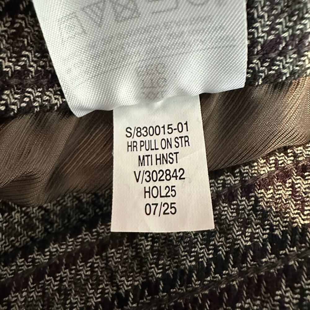 Banana Republic Straight Mid Rise Pull on Pant Multi Houndstooth XXL - Picture 10 of 13